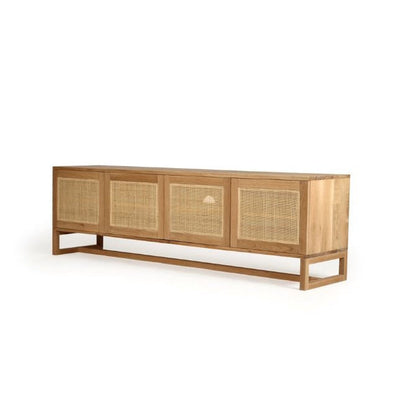Kiera American Oak TV Entertainment Unit - Four Door Natural Sun Republic 