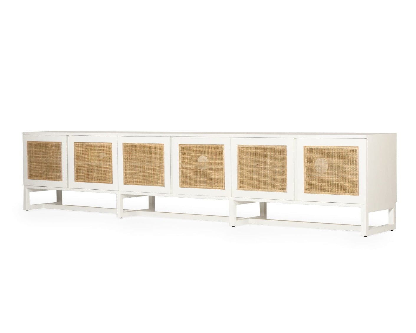 Kiera White American Oak Entertainment Unit - 200cm & 300cm Sizes Sun Republic 