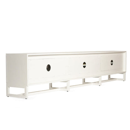 Product image of Kiera White Entertainment Unit 300cm Sizes with 6 Doors from Sun Republic 