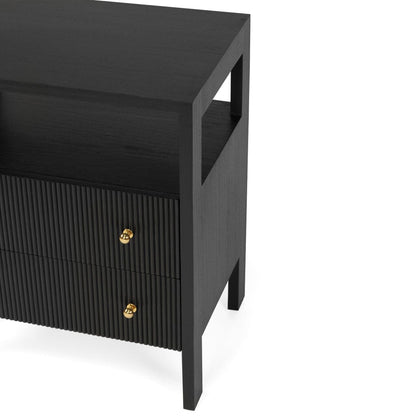 Kingscliff Bedside Table - Black Sun Republic 