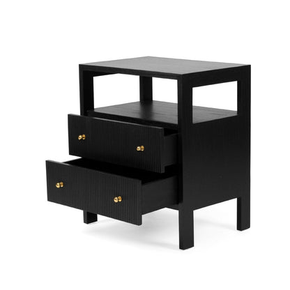 Kingscliff Bedside Table - Black Sun Republic 
