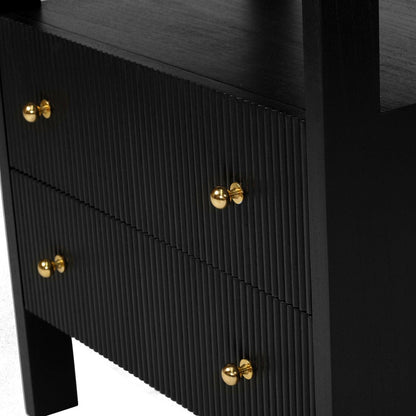 Kingscliff Bedside Table - Black Sun Republic 