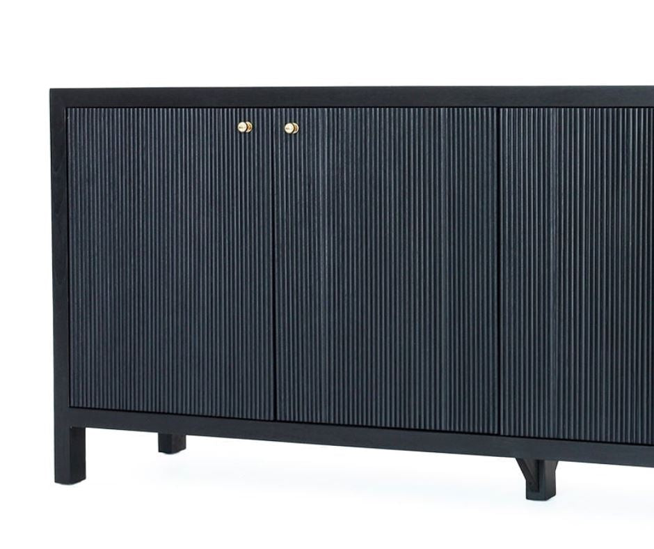 Kingscliff Modern Black 4 Door Buffet/Sideboard Sun Republic 