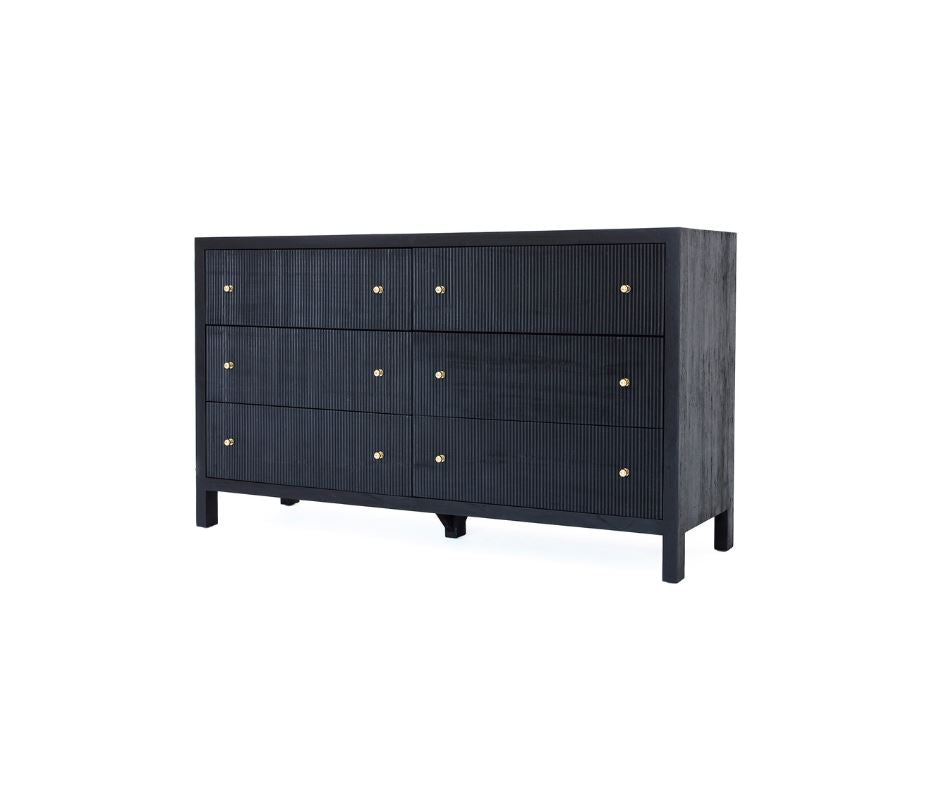 Kingscliff Modern Black Chest of Drawers Sun Republic 