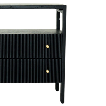 Kingscliff Modern Black Nightstand/Bedside Table Sun Republic 