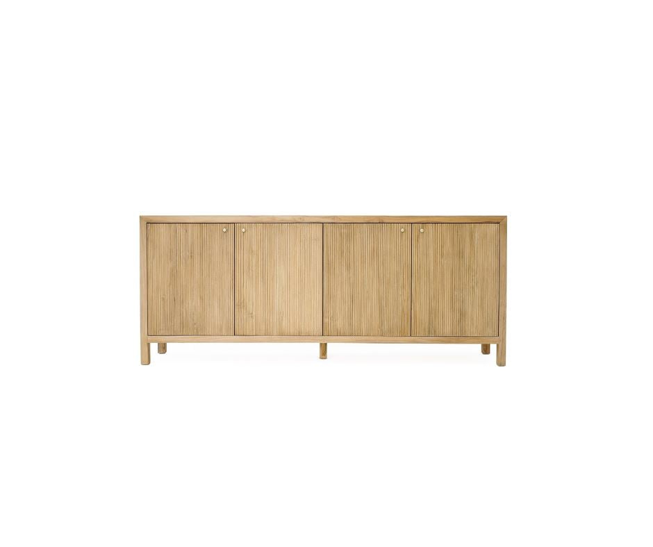 Kingscliff Modern Teak 4 Door Buffet/Sideboard Sun Republic 