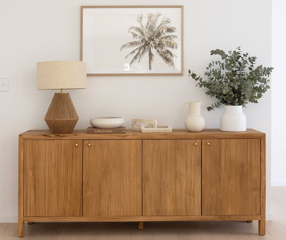 Kingscliff Modern Teak 4 Door Buffet/Sideboard Sun Republic 