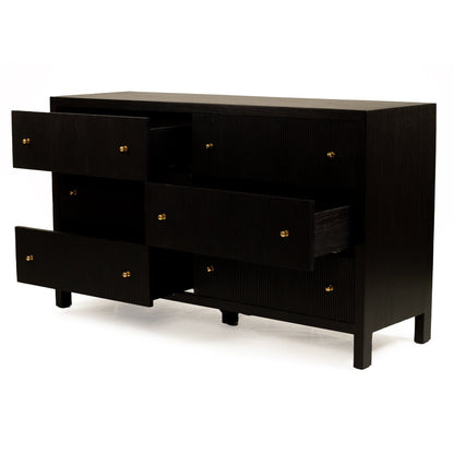 Kingscliff Teak Chest of Drawers - Black Sun Republic 