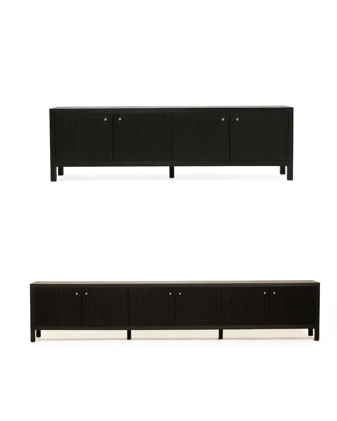 Kingscliff Teak Entertainment Unit - Black - 200cm & 300cm Sizes Sun Republic 