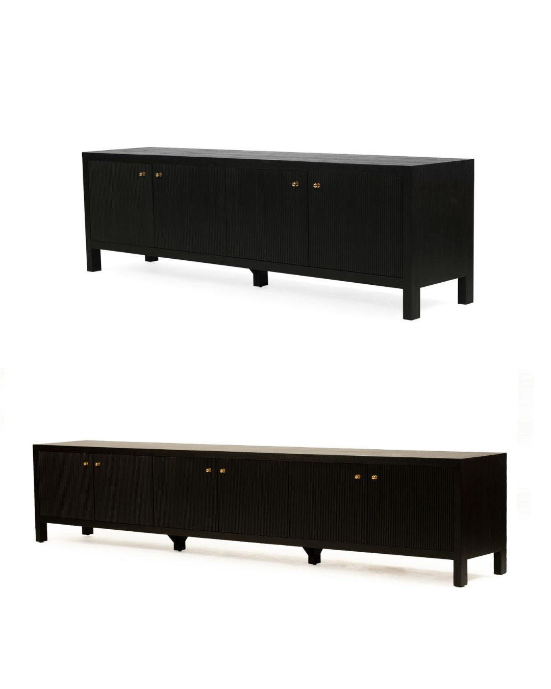 Kingscliff Teak Entertainment Unit - Black - 200cm & 300cm Sizes Sun Republic 