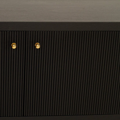 Kingscliff Teak Entertainment Unit - Black 