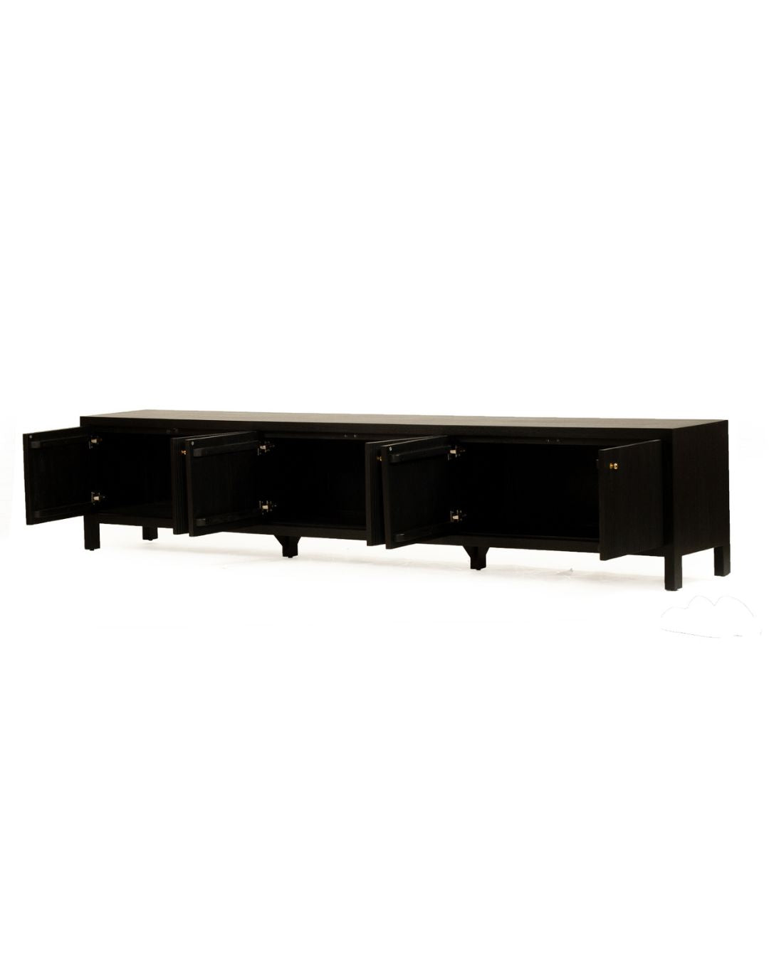 Kingscliff Teak Entertainment Unit - Black - 200cm & 300cm Sizes Sun Republic 