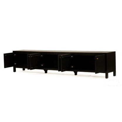 Kingscliff Teak Entertainment Unit - Black - 200cm & 300cm Sizes Sun Republic 