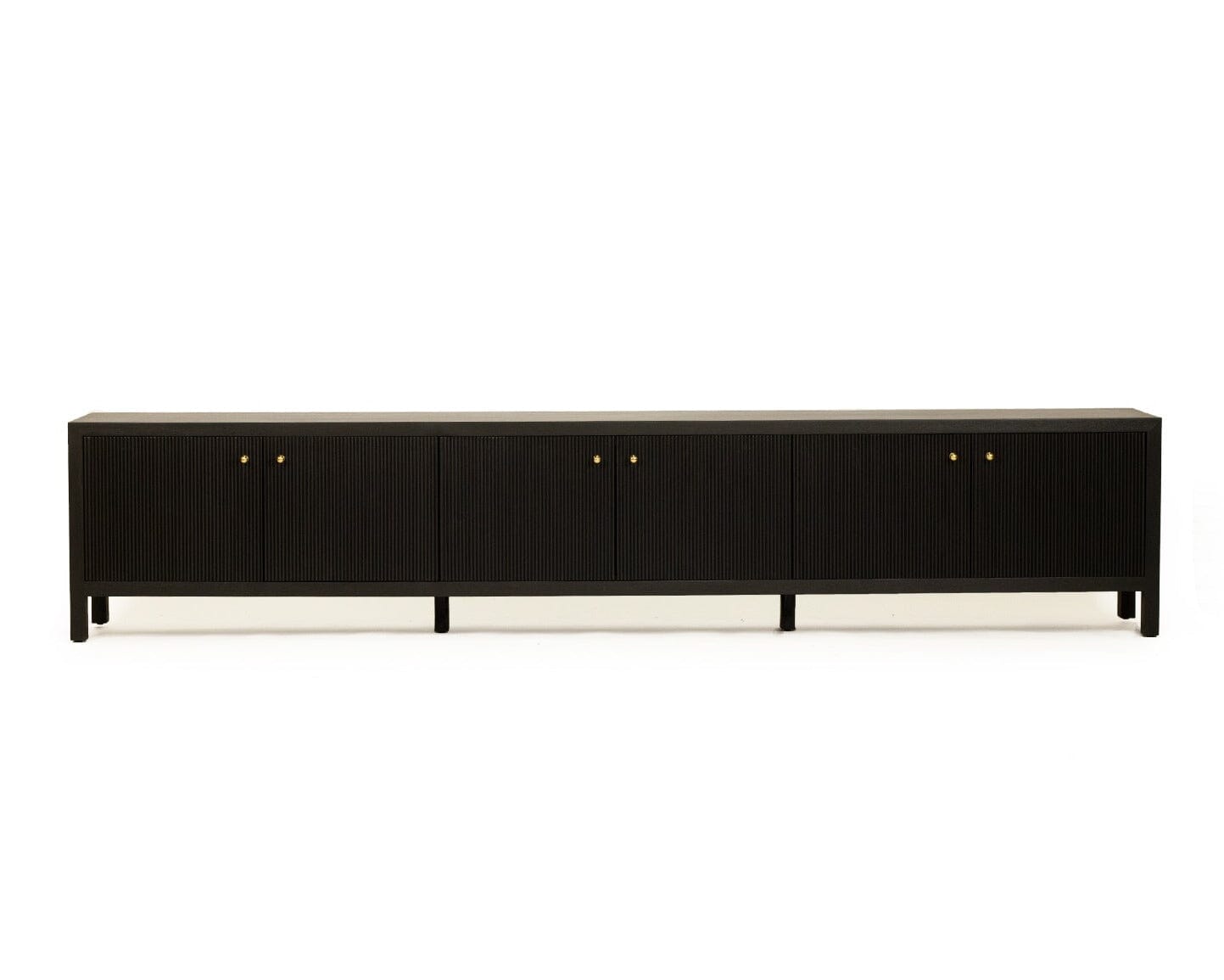 Kingscliff Teak Entertainment Unit - Black - 200cm & 300cm Sizes Sun Republic 