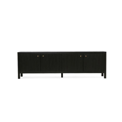 Kingscliff Teak TV Entertainment Unit - Four Door Black Sun Republic 