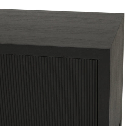Kingscliff Teak TV Entertainment Unit - Four Door Black Sun Republic 