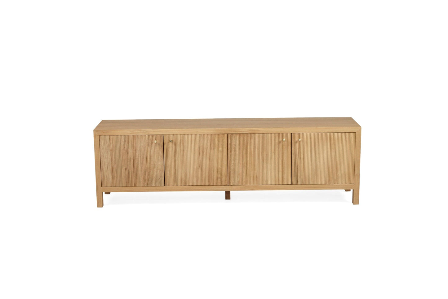 Kingscliff Teak TV Entertainment Unit - Four Door Natural Sun Republic 