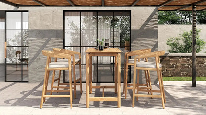 Kirra Teak Counter/Bar Stool with Sunbrella