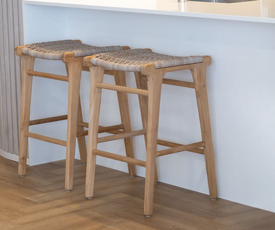 Kitchen Saddle Stool Noosa - Washed Grey Sun Republic 