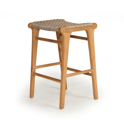 Kitchen Saddle Stool - Washed Grey Sun Republic 