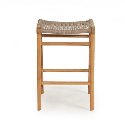 Kitchen Saddle Stool - Washed Grey Sun Republic 