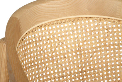 Kofi Dining Chair – Ash Wood with Woven Wicker Back Sun Republic 