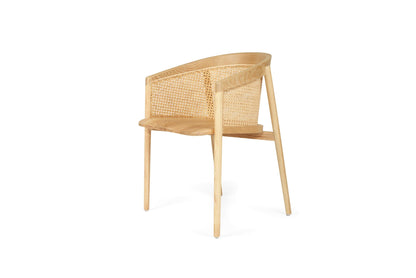 Kofi Dining Chair – Ash Wood with Woven Wicker Back Sun Republic 