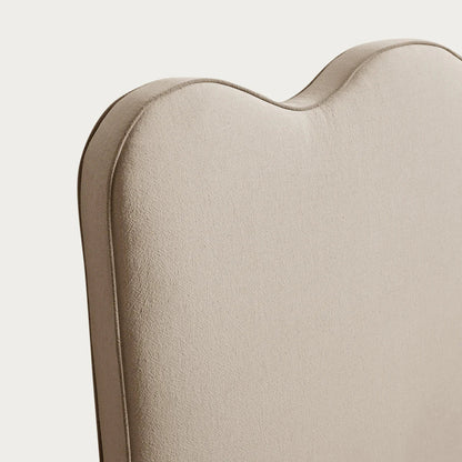 Linen Bedhead with Grey Gum Piping - King Single  