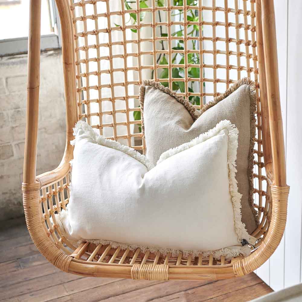 Luca Boho Linen Cushion - Natural | With Feather Insert Eadie Lifestyle 