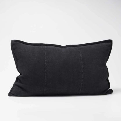 Black pillow on a white background