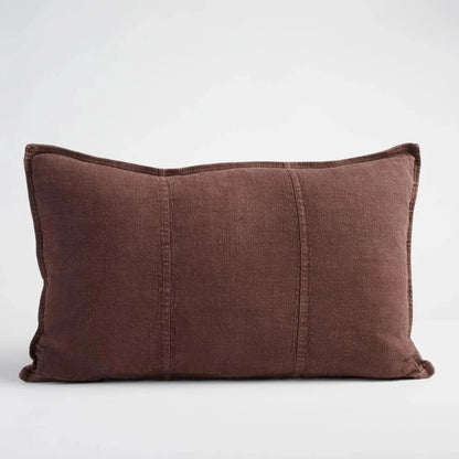 Chocolate Brown pillow on a white background