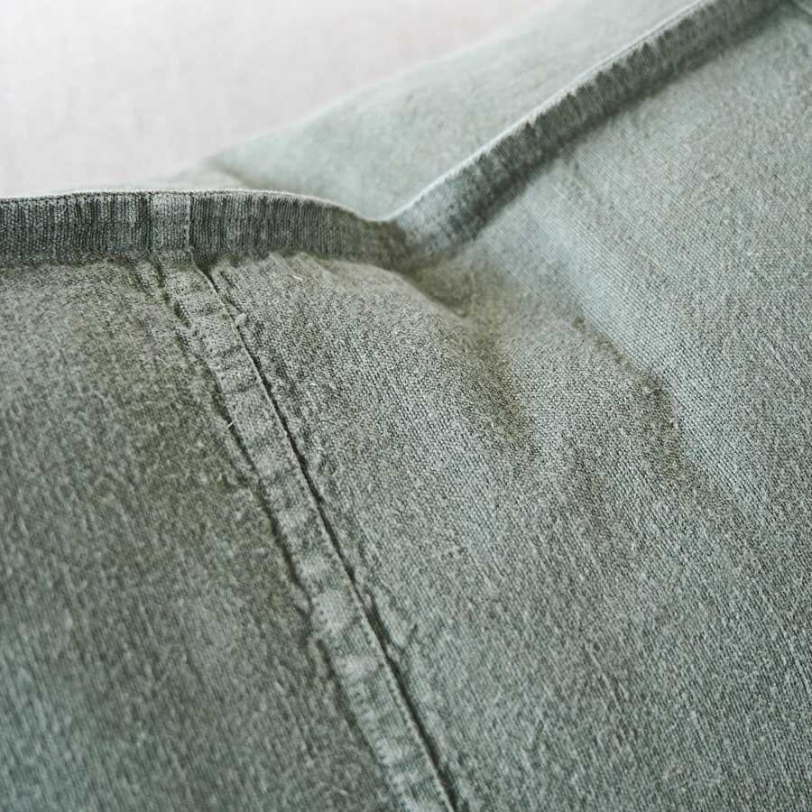 Luca Linen Cushion Khaki Green with Feather Insert - European Linen Pillow Square & Lumbar Eadie Lifestyle 