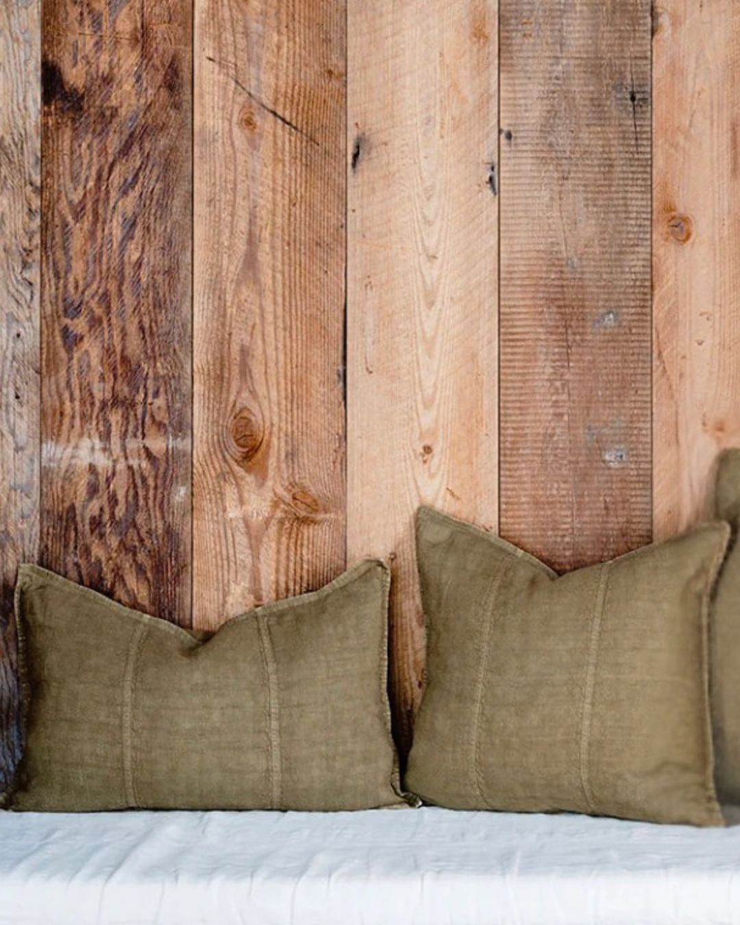 Luca Linen Cushion Olive with Feather Insert - European Linen Pillow Square & Lumbar Eadie Lifestyle 