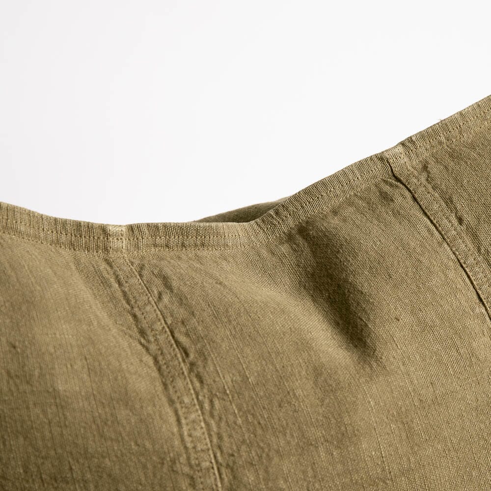 Luca Linen Cushion Olive with Feather Insert - European Linen Pillow Square & Lumbar Eadie Lifestyle 