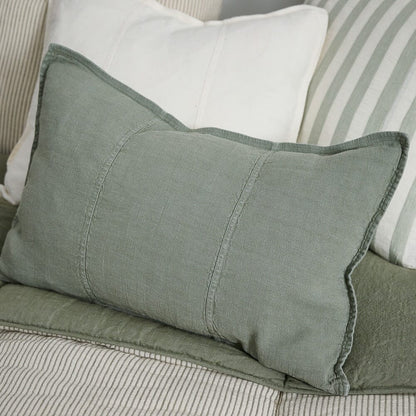 Luca Linen Cushion - Pistachio | With Feather Insert Sun Republic 
