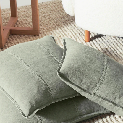 Luca Linen Cushion - Pistachio | With Feather Insert Sun Republic 