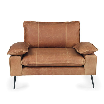 Luna Leather One Seater - Vintage Tan Brown Sun Republic 
