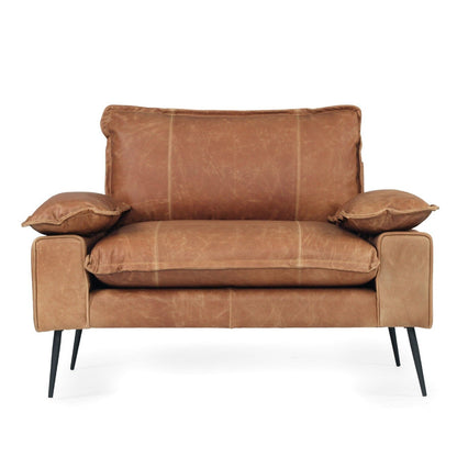 Luna Leather One Seater - Vintage Tan Brown Sun Republic 