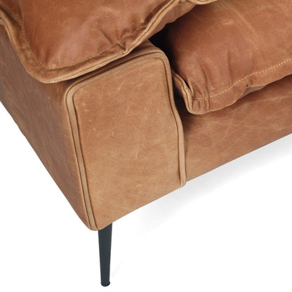 Luna Leather One Seater - Vintage Tan Brown Sun Republic 