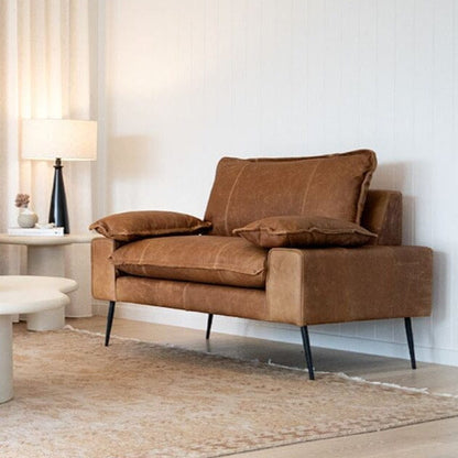 Luna Leather Single Seater Sofa Sun Republic 