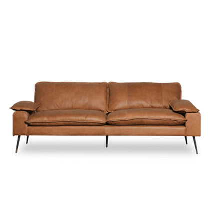 Luna Leather Three Seater Sofa - Vintage Tan Brown Sun Republic 