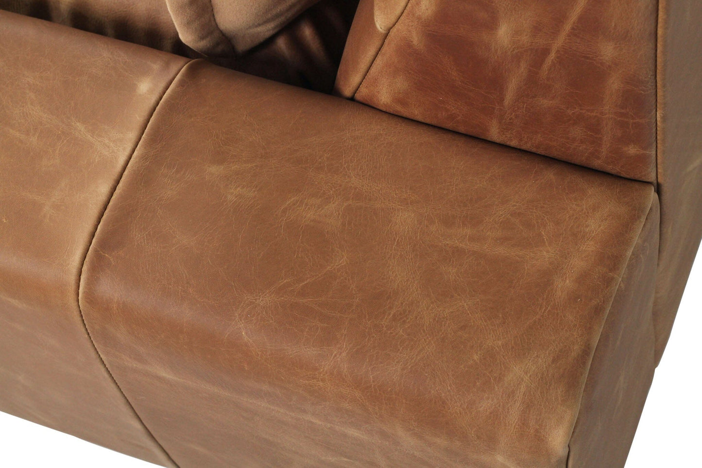Luna Leather Two Seater Sofa - Vintage Tan Brown Sun Republic 