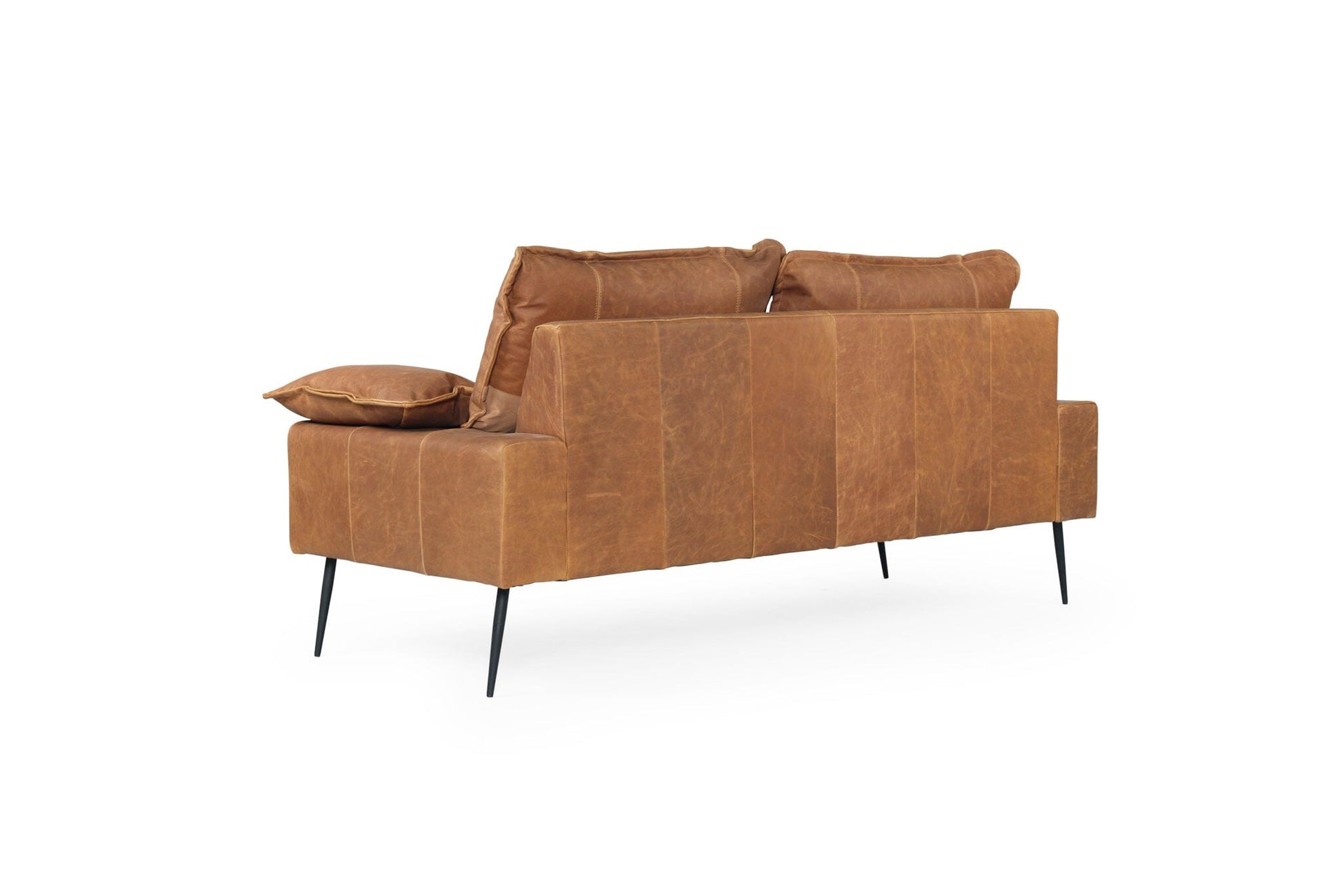 Luna Leather Two Seater Sofa - Vintage Tan Brown Sun Republic 