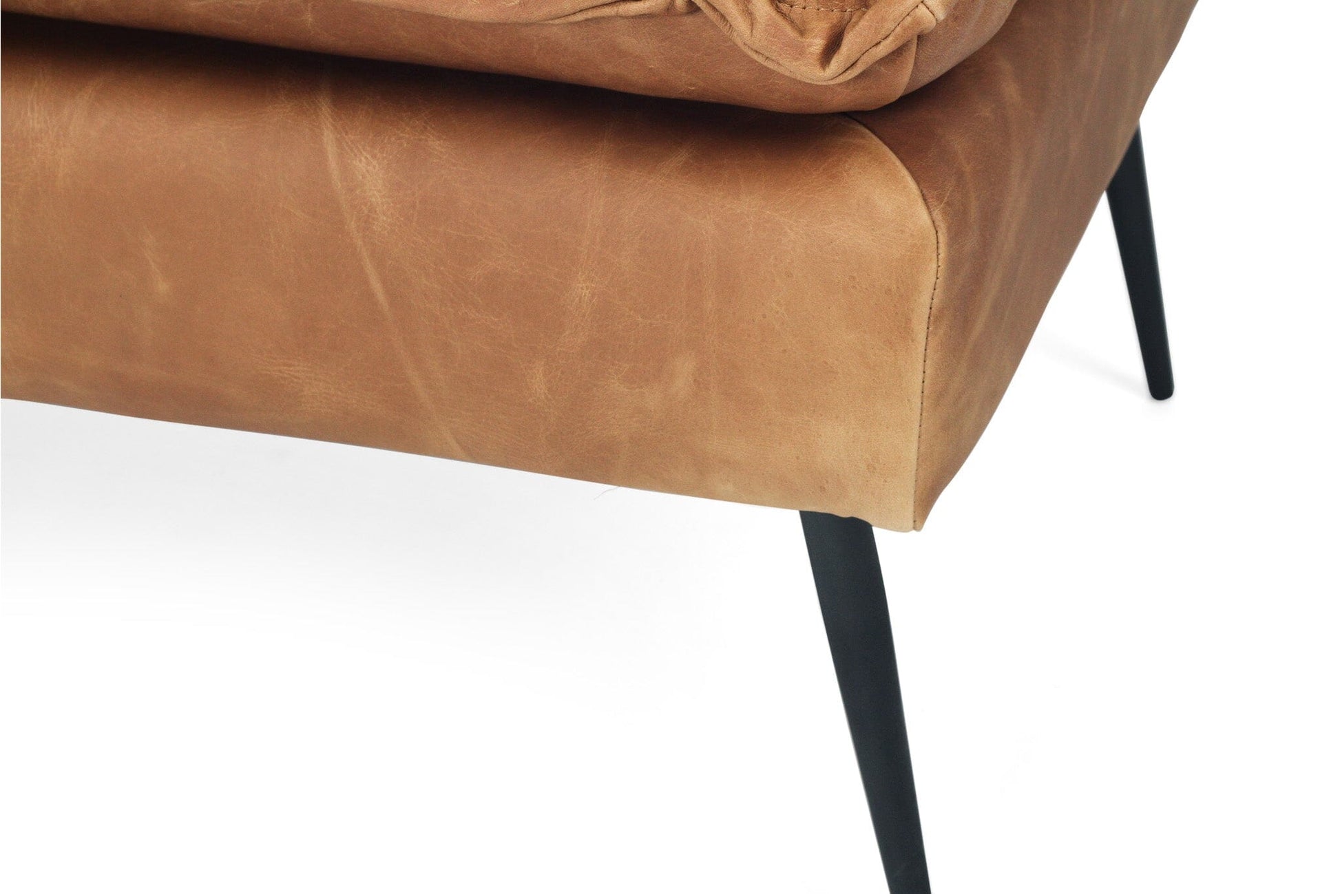 Luna Tan Leather Footstool/Ottoman Sun Republic 