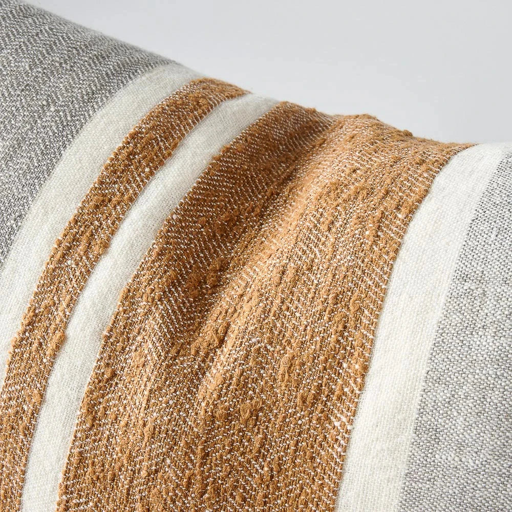 Magnus Linen Cushion - Slate/Nutmeg Sun Republic 