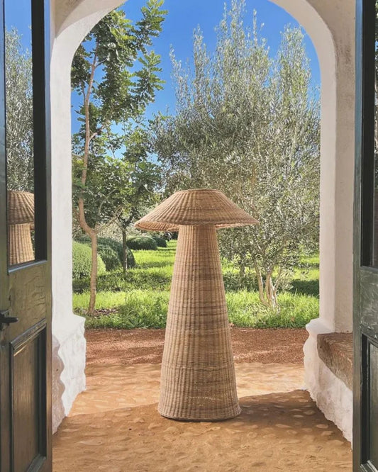 Malawi Cane Floor Lamp Sun Republic 