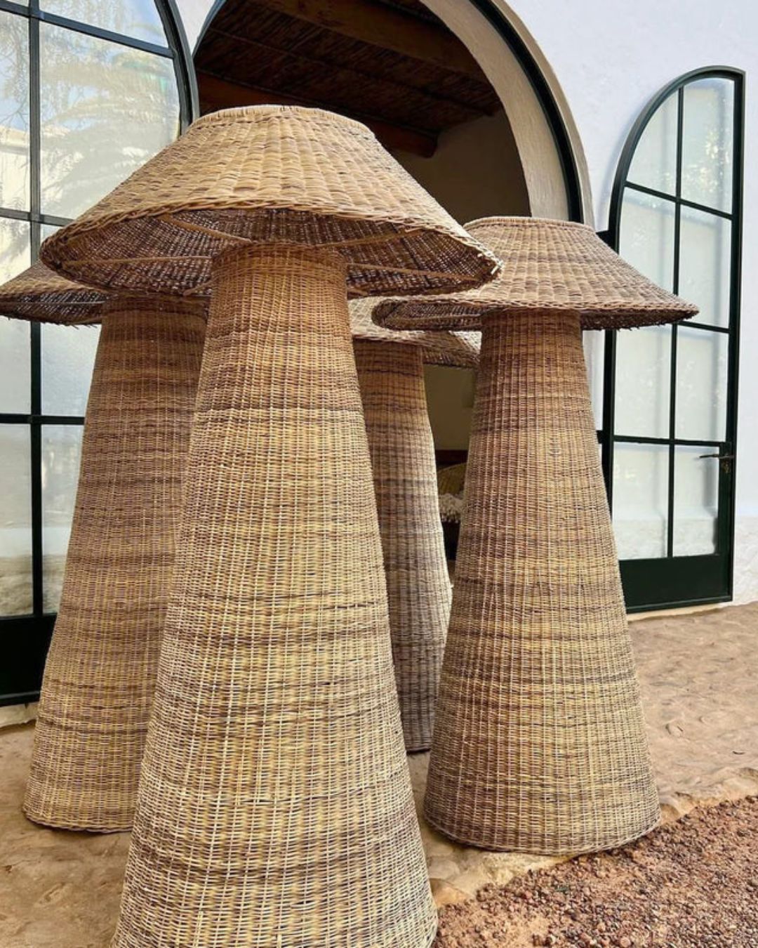 Malawi Cane Floor Lamp Sun Republic 