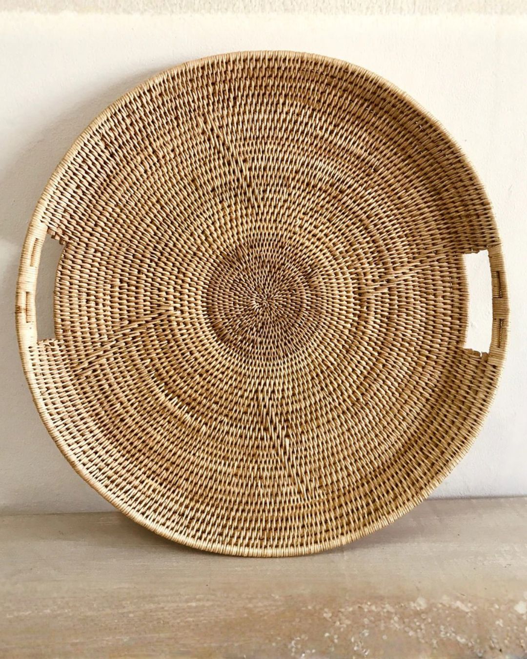 Malawi Cane Woven Serving Tray - Round Sun Republic 