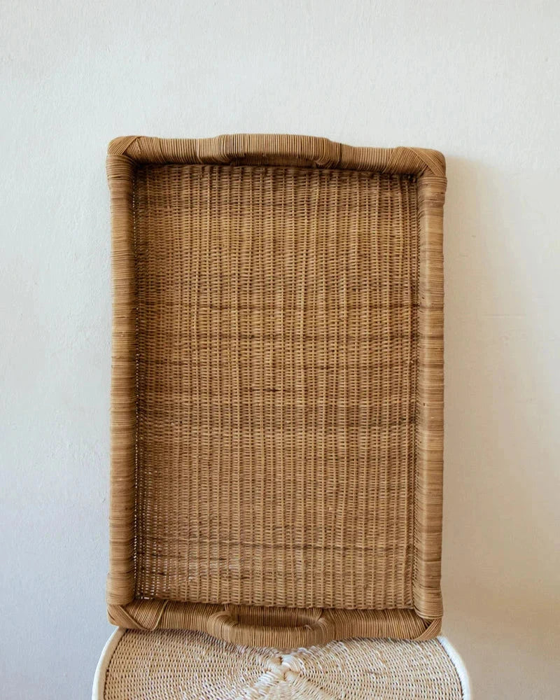 Malawi Cane Woven Serving Tray Sun Republic 