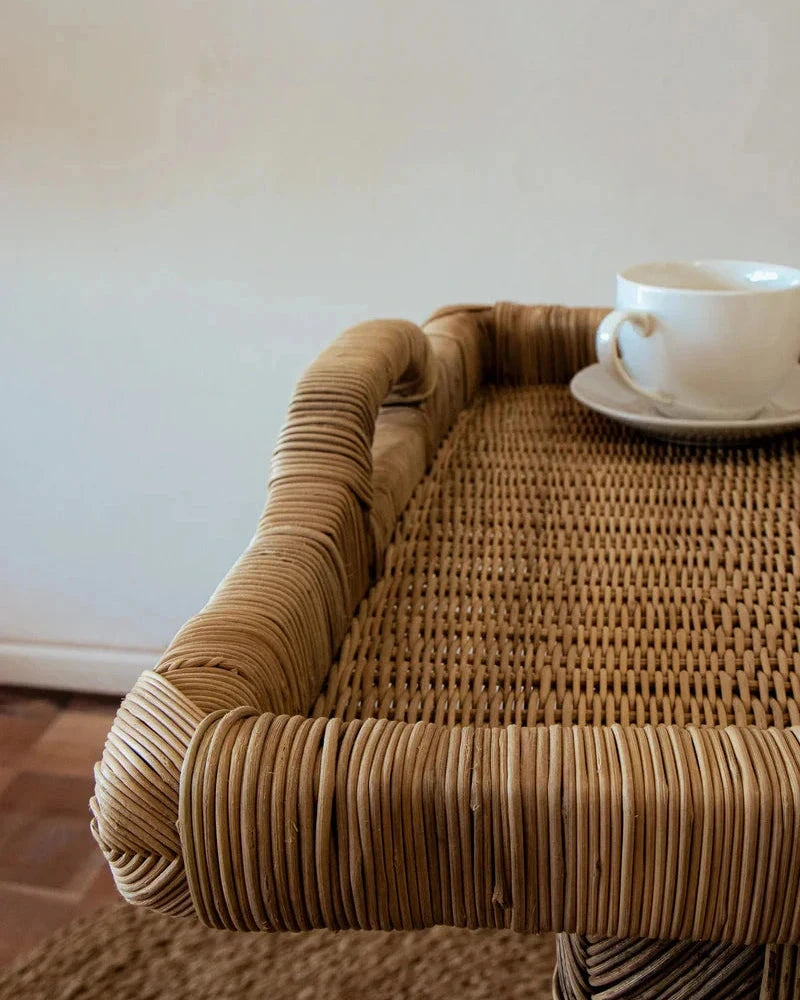 Malawi Cane Woven Serving Tray Sun Republic 